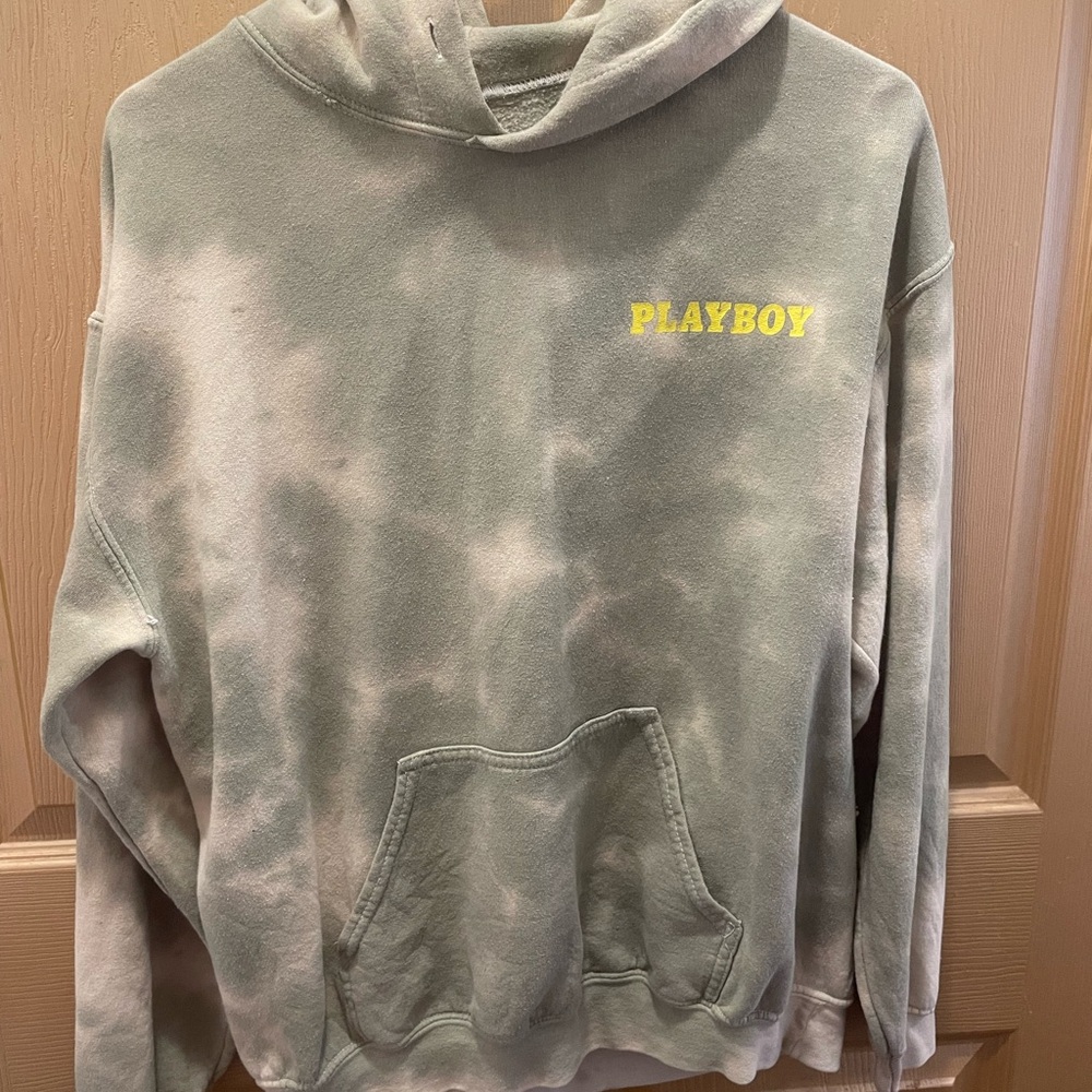 PLAYBOY Gray and Yellow Hoodie